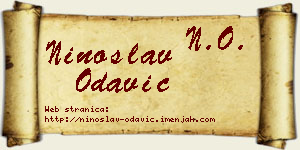 Ninoslav Odavić vizit kartica